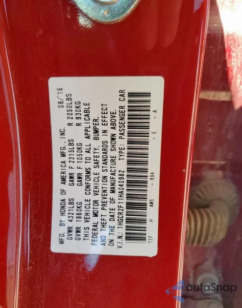 2017 Honda Accord Sport Special Edition z USA, uszkodzony, nr VIN 1HGCR2F11HA040982